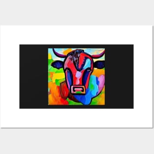 Painterly Cow Posters and Art